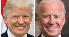President Donald Trump, left, and former Vice President Joe Biden. (Getty Images)