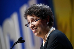 American Civil Liberties Union (ACLU) President Susan Herman gives a speech. (Photo credit: Paul Morigi/Getty Images)