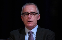 Andrew McCabe presents onstage at the American Jewish University on March 14, 2019 in Los Angeles, California. (Photo by Michael Kovac/Getty Images)