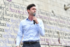 US Senate candidate Jon Ossoff speaks onstage during Juneteenth Voter Registration Concert & Rally at Murphy Park Fairgrounds on June 19, 2020 in Atlanta, Georgia. (Photo by Paras Griffin/Getty Images)