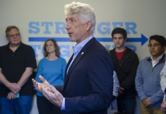 Virginia Attorney General Mark Herring speaks at a 2016 Hillary Clinton campaign event. (Photo credit: Leigh Vogel/WireImage)