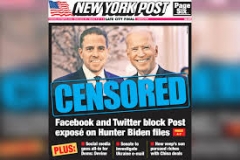 The explosive New York Post story on the Biden laptop was censored by Twitter and Facebook and largely ignored by the liberal media. (Screenshot)