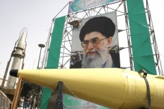 Iranian Shahab ballistic missiles on display in Tehran. (File photo by Atta Kenare/AFP/Getty Images)