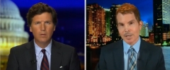 Tucker Carlson interviews "Pharma" author Gerald Posner. (Photo credit: YouTube/Top In Pak)
