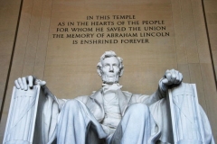 The statue of Abraham Lincoln, 16th President of the United States, in the Lincoln Memorial. (Photo by Dave Etheridge-Barnes/Getty Images)