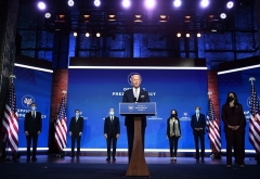 President-elect Joe Biden speaks during a cabinet announcement event in Wilmington, Delaware, on November 24, 2020. (Photo by CHANDAN KHANNA/AFP via Getty Images)