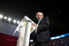 Vermont Sen. Bernie Sanders speaks during a rally at Houston University. (Photo credit: MARK FELIX/AFP via Getty Images)