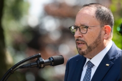 Goya Foods CEO and President Bob Unanue speaks prior to President Donald Trump signing an executive order on the White House Hispanic Prosperity Initiative. (Photo credit: JIM WATSON/AFP via Getty Images)