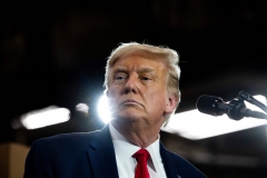 Former President Donald Trump speaks at a manufacturing plant. (Photo credit: JIM WATSON/AFP via Getty Images)