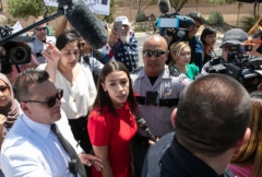 Rep. Alexandria Ocasio-Cortez at a Border Patrol facility housing children in Clint, Texas, July 1, 2019. (Photo by Christ Chavez/Getty Images)