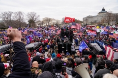 Crowds gather outside the U.S. Capitol for a "Stop the Steal" rally on January 6, 2021 in Washington. This was before some in the crowd stormed the building. (Photo by Robert Nickelsberg/Getty Images)