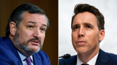 Republican Sens. Ted Cruz (Texas), left, and Josh Hawley (Mo.). (Getty Images)