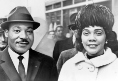 Dr. Martin Luther King and his wife Coretta Scott King pose for a portrait in 1964. (Photo credit: Library of Congress/Getty Images)