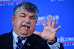 AFL-CIO President Richard Trumka addresses the Economic Club of Washington in Washington, DC on April 23, 2019. (Photo by MANDEL NGAN/AFP via Getty Images)