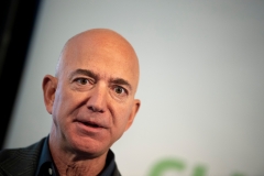 Featured is Jeff Bezos, CEO of Amazon, which many have wanted to target with antitrust law. (Photo credit: ERIC BARADAT/AFP via Getty Images)