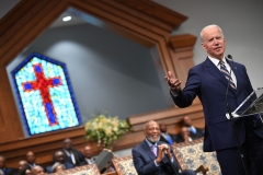 Joe Biden speaks at a church. (Photo credit: MANDEL NGAN/AFP via Getty Images)