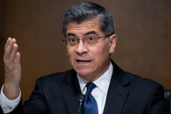 Xavier Becerra appears before the Senate Finance Committee hearing on his nomination to be secretary of Health and Human Services (HHS), on Capitol Hill in Washington, DC, on February 24, 2021. - If confirmed, Becerra would be the first Latino secretary of HHS. (Photo: MICHAEL REYNOLDS/POOL/AFP via Getty Images)