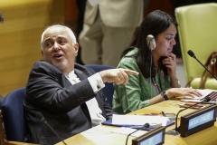 The Trump administration imposed strict limits on the movements of Iranian diplomats, including Foreign Minister Javad Zarif, at the U.N. in New York in 2019. They have now been lifted. (Photo by Kena Betancur/AFP via Getty Images) The letter sent to the U.N. Security Council on Thursday. (Image: Twitter/@PamelaFalk)