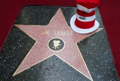 Pictured is the Dr. Seuss star with which Theodor "Dr. Seuss" Geisel was honored posthumously on the Hollywood Walk of Fame. (Photo credit: Chris Polk/FilmMagic)