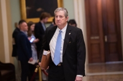 Senator John Kennedy, Republican of Louisiana, arrives for the Senate impeachment trial of US President Donald Trump at the US Capitol in Washington, DC, January 22, 2020. (Photo by SAUL LOEB/AFP via Getty Images)