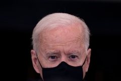 President Joe Biden puts Vice President Kamala Harris in charge of border security before a Cabinet meeting on March 24, 2021. (Photo by JIM WATSON/AFP via Getty Images)