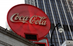 Coca-Cola signage atop the Olympia Building downtown in Atlanta, Ga. (Photo credit: Raymond Boyd/Getty Images)