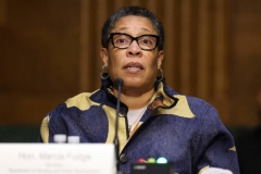 Housing and Urban Development Secretary Marcia Fudge, testifies before the Senate Appropriations Committee in the Dirksen Senate Office Building on Capitol Hill on April 20, 2021 in Washington, DC. (Photo by OLIVER CONTRERAS/POOL/AFP via Getty Images)