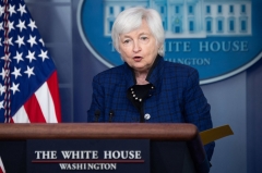 Treasury Secretary Janet Yellen speaks during the daily press briefing on May 7, 2021, in the Brady Briefing Room of the White House in Washington, DC. (Photo by SAUL LOEB/AFP via Getty Images)