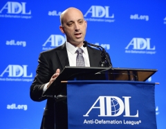 The next national director of the Anti-Defamation League, Jonathan A. Greenblatt, speaks onstage at the morning session of the ADL Annual Meeting on Nov. 6, 2014. (Photo credit: Michael Kovac/WireImage)