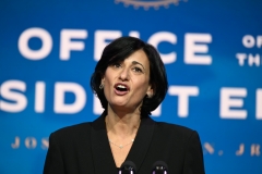 Rochelle Walensky, who has been nominated to serve as director of the Centers for Disease Control and Prevention, speaks after President-Elect Joe Biden announced his team tasked with dealing with the COVID-19 pandemic. (Photo credit: JIM WATSON/AFP via Getty Images)