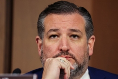 Senator Ted Cruz (R-TX) looks on during a Senate Judiciary Committee hearing on voting rights on Capitol Hill in Washington, DC on April 20, 2021.  (Photo by EVELYN HOCKSTEIN/POOL/AFP via Getty Images)