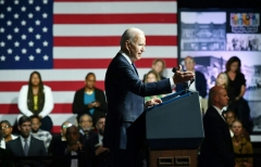 US President Joe Biden speaks during a commemoration of the 100th anniversary of the Tulsa Race Massacre at the Greenwood Cultural Center in Tulsa, Oklahoma, on June 1, 2021. (Photo by MANDEL NGAN/AFP via Getty Images)