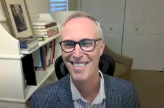 Rep. Jared Huffman (D-CA) hosts a YouTube livestream. (Photo credit: YouTube/Congressman Jared Huffman)