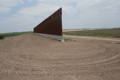 An unfinished section of the border wall in Granjeno, Texas. (Photo by Andrew Lichtenstein/Corbis via Getty Images)