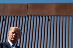President Donald Trump visits the US-Mexico border in Otay Mesa, California on September 18, 2019. (Photo by NICHOLAS KAMM/AFP via Getty Images)