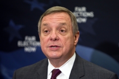 Sen. Dick Durbin (D-IL) gives an address. (Photo credit: Paul Morigi/WireImage)