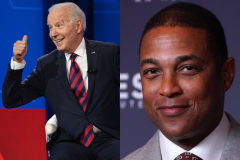 Featured are President Joe Biden and CNN host Don Lemon. (Photo credit: SAUL LOEB/AFP via Getty Images and J. Countess/Getty Images