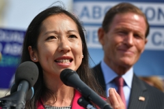 Leana Wen, then-president of Planned Parenthood, speaks during a press conference on the reintroduction of the Women's Health Protection Act. (Photo credit: MANDEL NGAN/AFP via Getty Images)