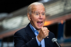Joe Biden gives a speech. (Photo credit: ROBERTO SCHMIDT/AFP via Getty Images)