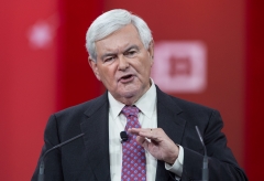Former House Speaker Newt Gingrich speaks at the annual Conservative Political Action Conference (CPAC). (Photo credit: NICHOLAS KAMM/AFP via Getty Images)