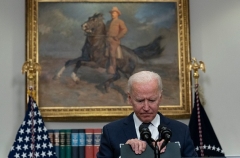 President Joe Biden speaks about the calamity in Afghanistan on August 22, 2021. (Photo by ANDREW CABALLERO-REYNOLDS/AFP via Getty Images)