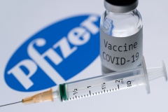 Pfizer is a major distributor of the COVID-19 vaccine. (Photo credit: JOEL SAGET/AFP via Getty Images)