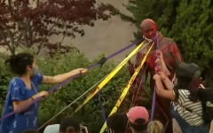 Rioters tear down a statue of St. Serra in Sacramento, Calif. (Photo credit: YouTube/KPIX CBS SF Bay Area)