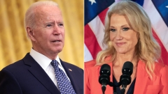 President Joe Biden and former Senior Counselor to President Donald Trump, Kellyanne Conway. (Getty Images)
