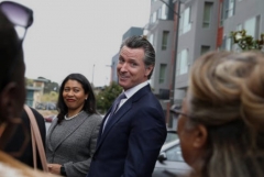 San Francisco Mayor London Breed and California Gov. Gavin Newsom (Photo by Justin Sullivan/Getty Images)