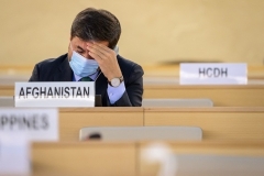 Afghanistan ambassador Nasir Ahmad Andisha, who was appointed by the government that was toppled by the Taliban in August, is still occupying the Afghanistan seat at the U.N. Human Rights Council in Geneva. (Photo by Fabrice Coffrini/AFP via Getty Images)