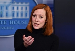 White House Press Secretary Jen Psaki speaks during a news briefing at the James Brady Press Briefing Room of the White House February 16, 2021 in Washington, DC. (Photo by NICHOLAS KAMM/AFP via Getty Images)