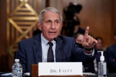 Dr. Anthony Fauci, director of the National Institute of Allergy and Infectious Diseases, responds to questions by Senator Rand Paul during the Senate Health, Education, Labor, and Pensions Committee hearing on Capitol Hill in Washington, DC on July 20, 2021. (Photo by J. SCOTT APPLEWHITE/POOL/AFP via Getty Images)