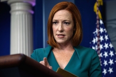 White House Press Secretary Jen Psaki speaks during the daily press briefing at the White House in Washington, DC, on October 6, 2021. (Photo by NICHOLAS KAMM/AFP via Getty Images)