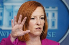 White House Press Secretary Jen Psaki speaks during the daily press briefing on October 22, 2021, in the Brady Briefing Room of the White House in Washington, DC. (Photo by MANDEL NGAN/AFP via Getty Images)